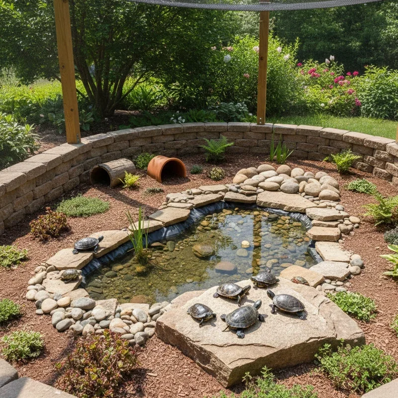 Outdoor Turtle Habitat Ideas
