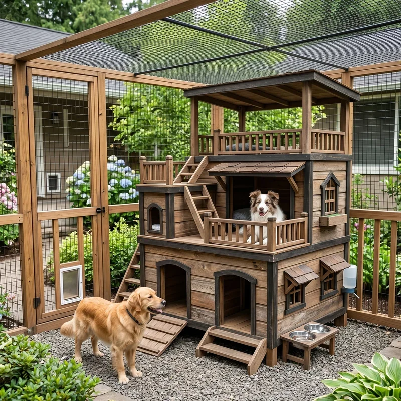 Indoor Outdoor Dog Kennel Ideas