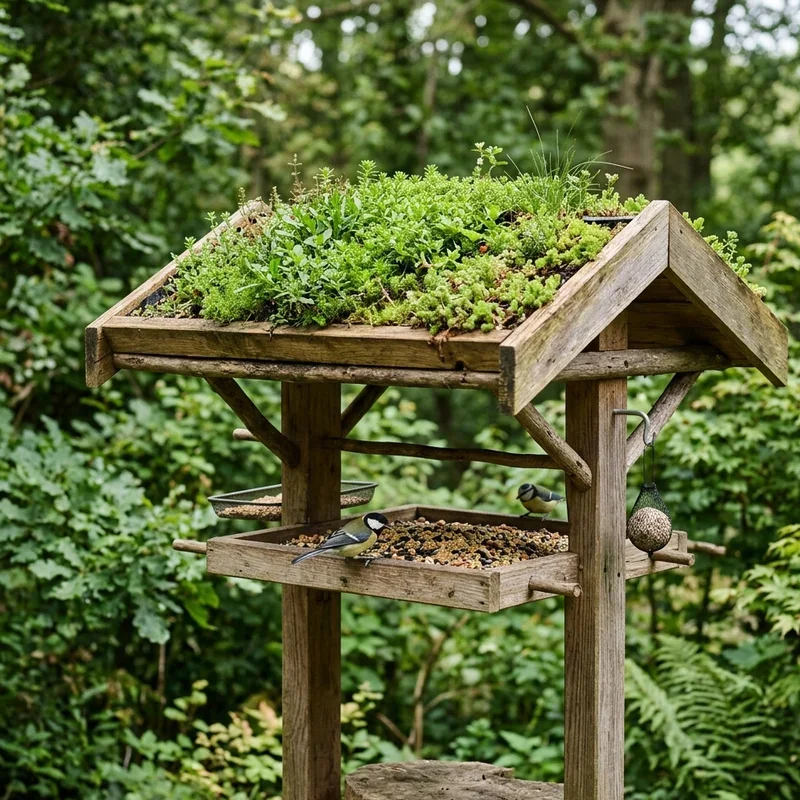 Covered Bird Feeding Station Ideas