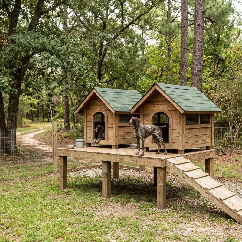 Outdoor Hunting Dog Kennel Ideas