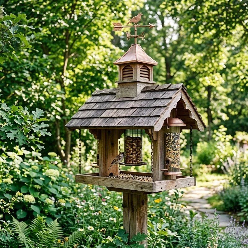 Covered Bird Feeding Station Ideas