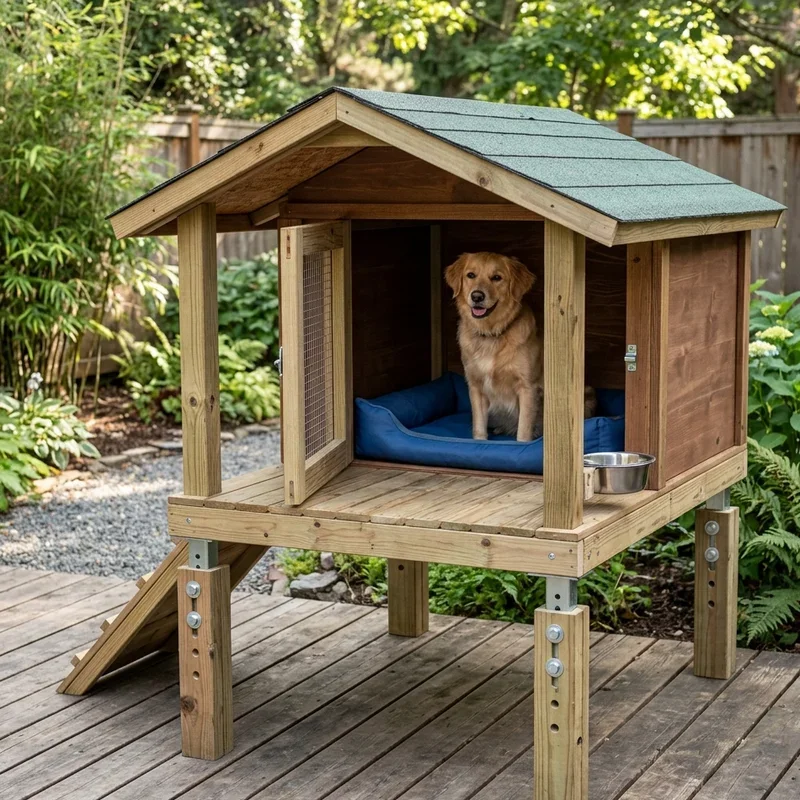 Raised Dog Kennel Ideas