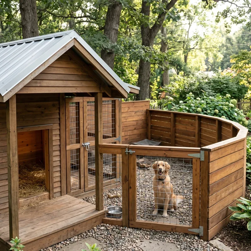Indoor Outdoor Dog Kennel Ideas