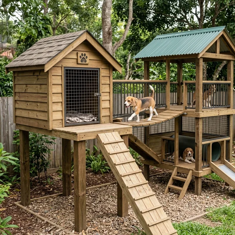 Raised Dog Kennel Ideas