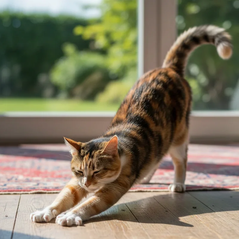 Why Does My Cat Stretch When She Sees Me