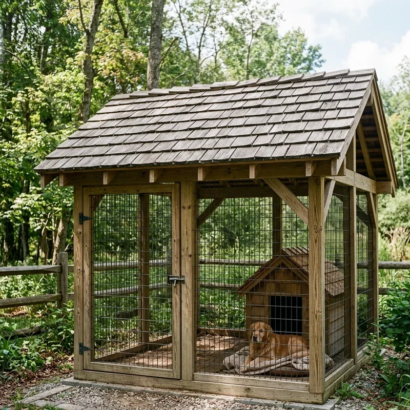 Outdoor Dog Kennel Roof Ideas