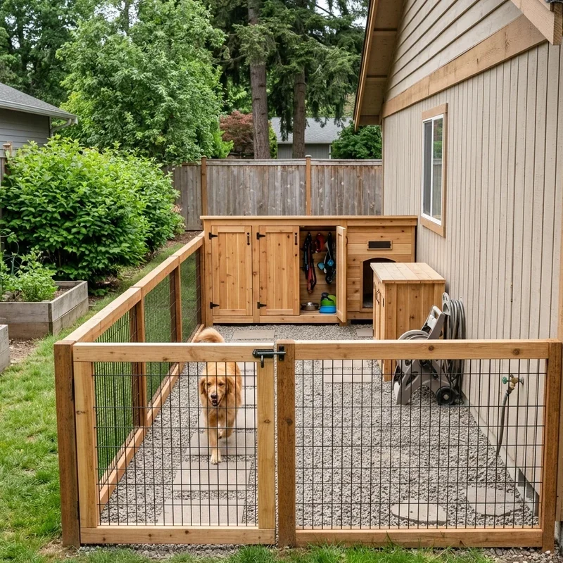 Dog Run Ideas on Side of House