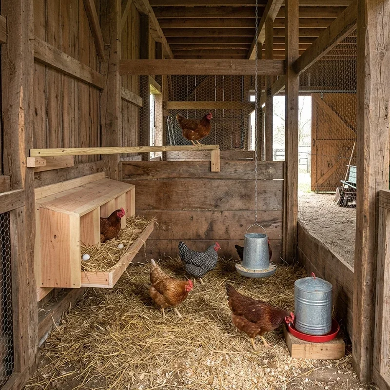 Chicken Coop Inside Barn Ideas