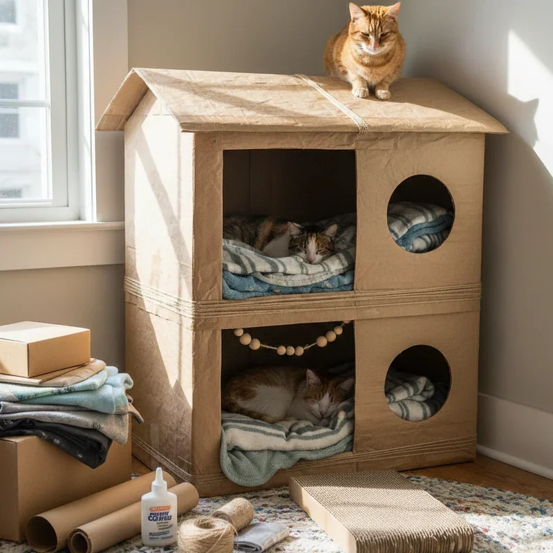 DIY Indoor Cat House Ideas