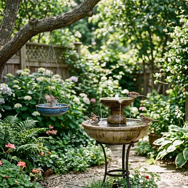Bird Bath Fountain Ideas