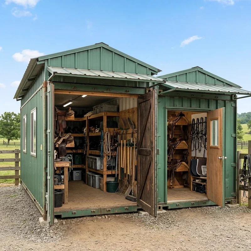 Conex Barn Ideas