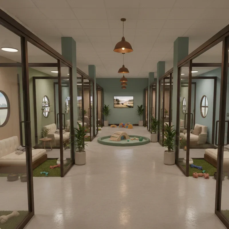 Indoor Dog Boarding Kennel Ideas