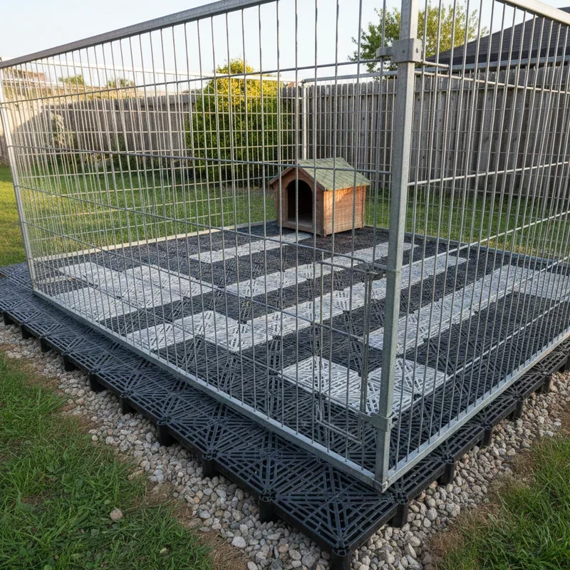 DIY Outdoor Dog Kennel Flooring Ideas
