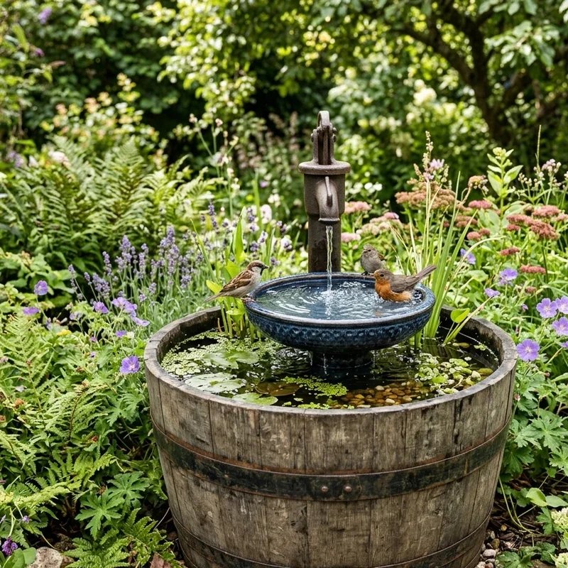 Bird Bath Fountain Ideas