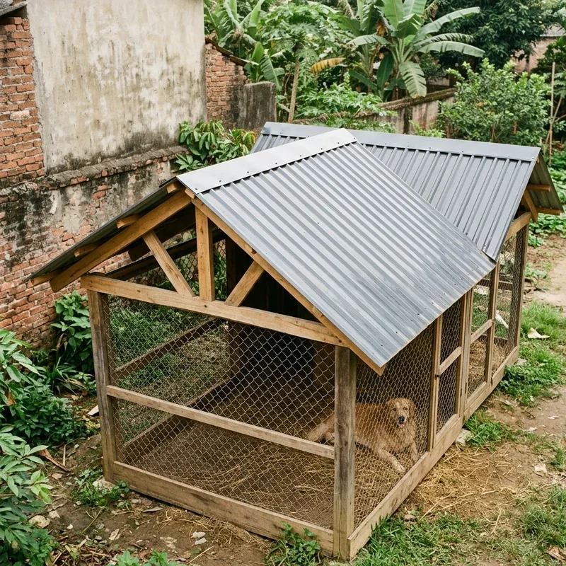 Outdoor Dog Kennel Roof Ideas