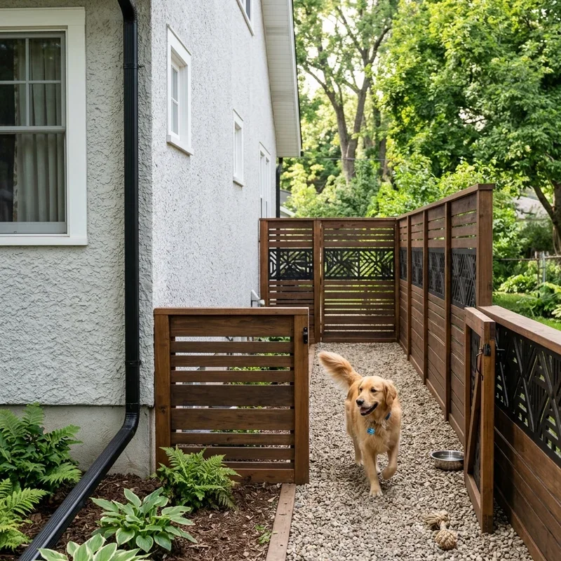 Dog Run Ideas on Side of House