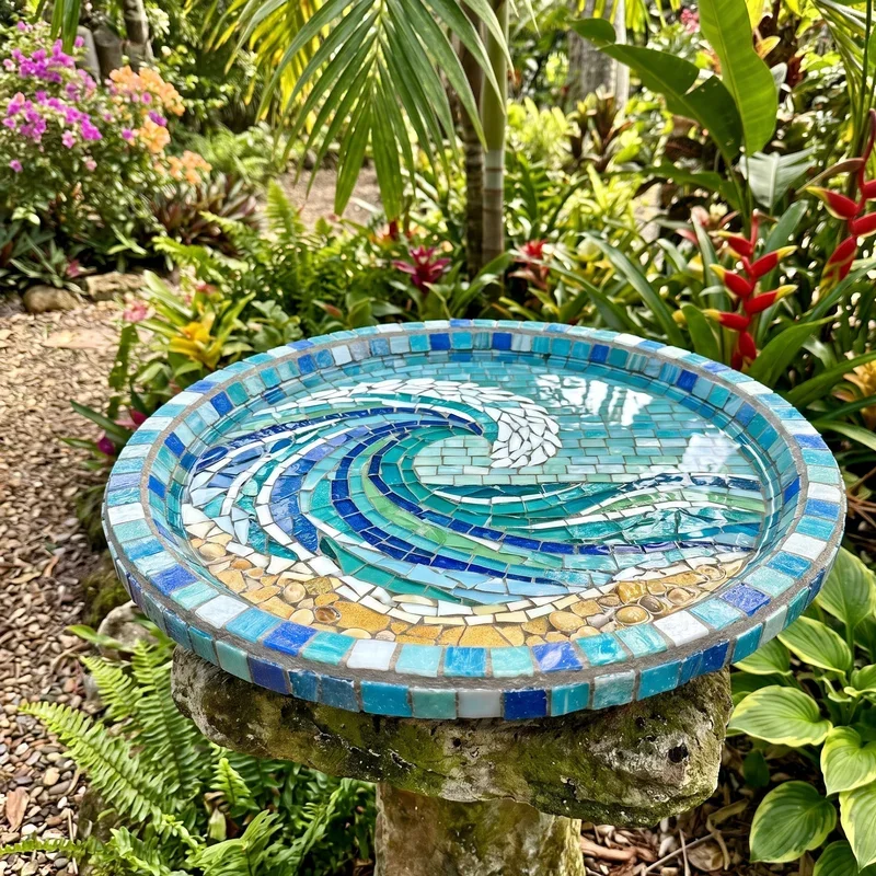 Mosaic Bird Bath Ideas