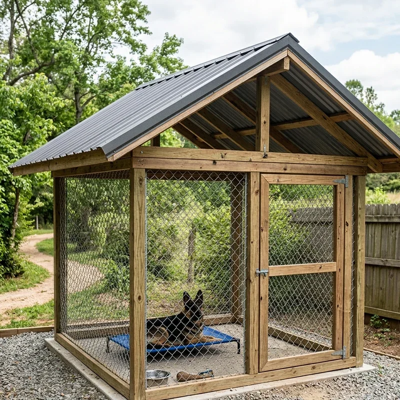 Outdoor Dog Kennel Roof Ideas