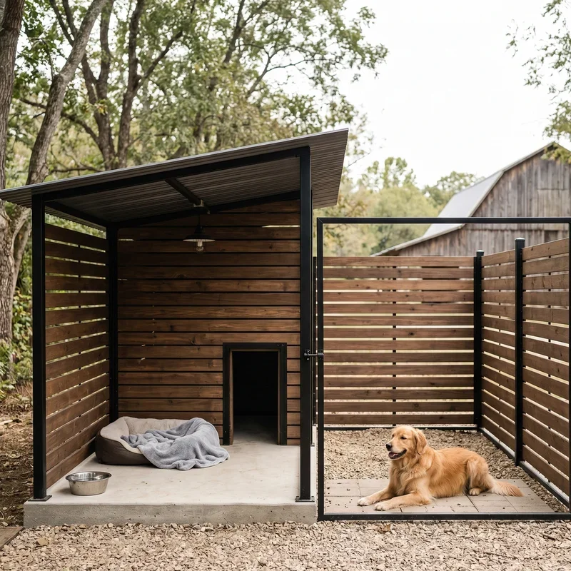 Indoor Outdoor Dog Kennel Ideas
