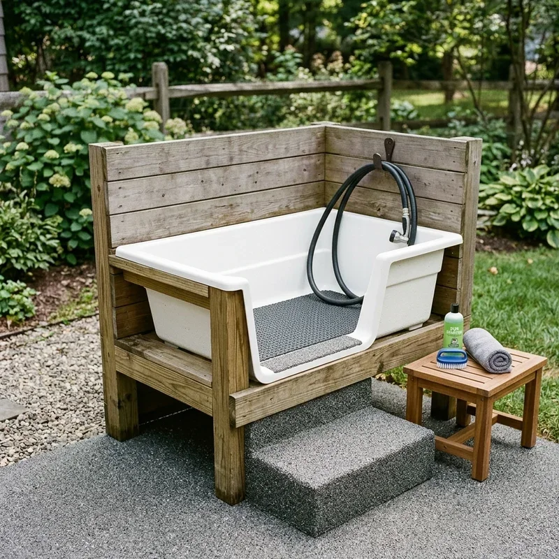 Outdoor Dog Wash Station Ideas