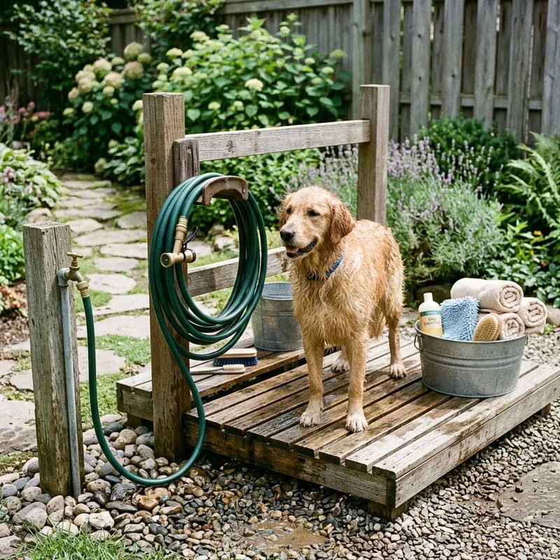 Outdoor Dog Wash Station Ideas