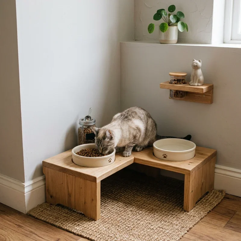 Cat Food Station Ideas