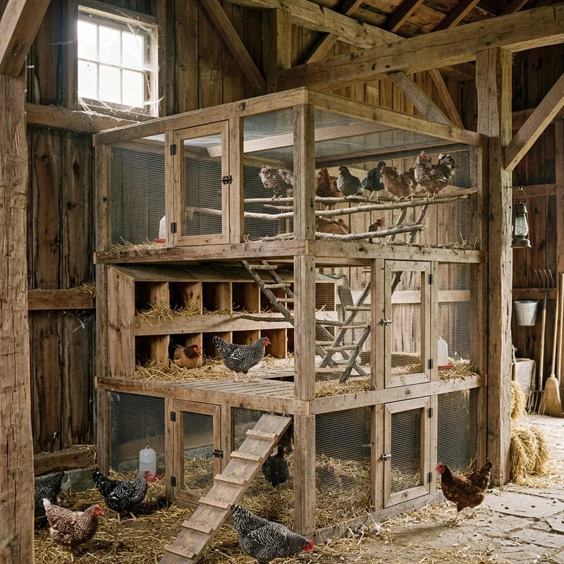 Chicken Coop Inside Barn Ideas