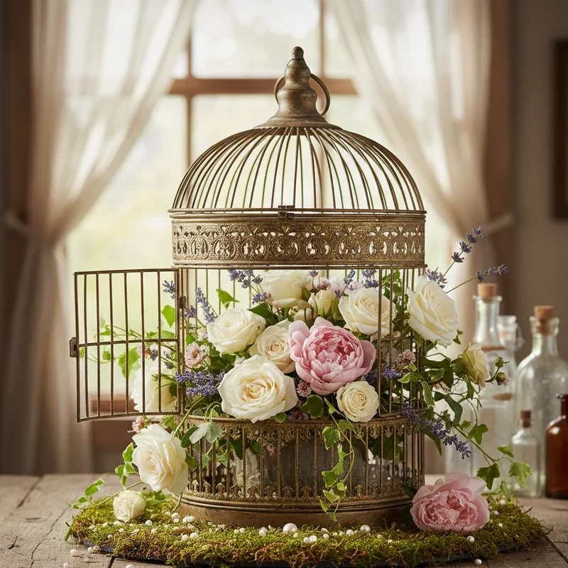 Vintage Bird Cage Decoration Ideas