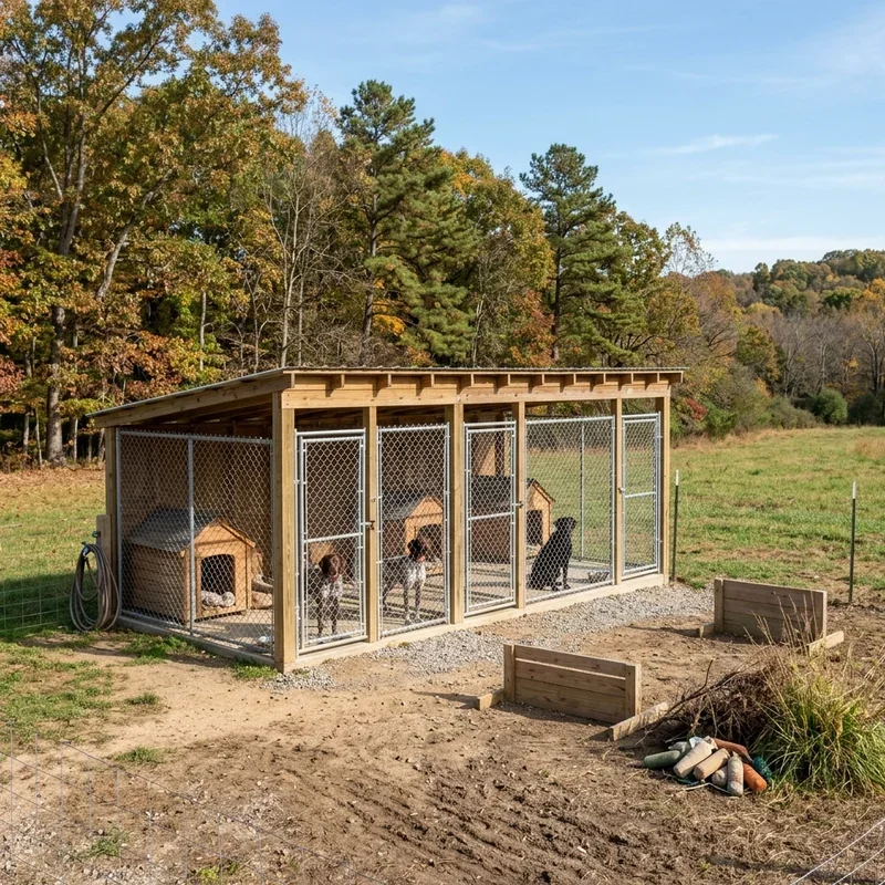 Outdoor Hunting Dog Kennel Ideas
