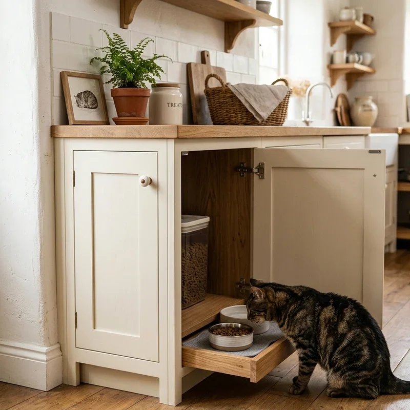 Cat Food Station Ideas