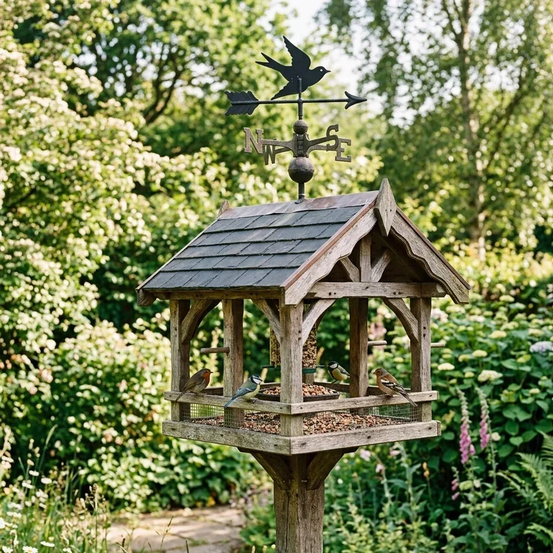 Covered Bird Feeding Station Ideas