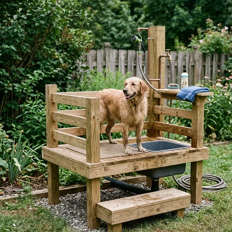 Outdoor Dog Wash Station Ideas