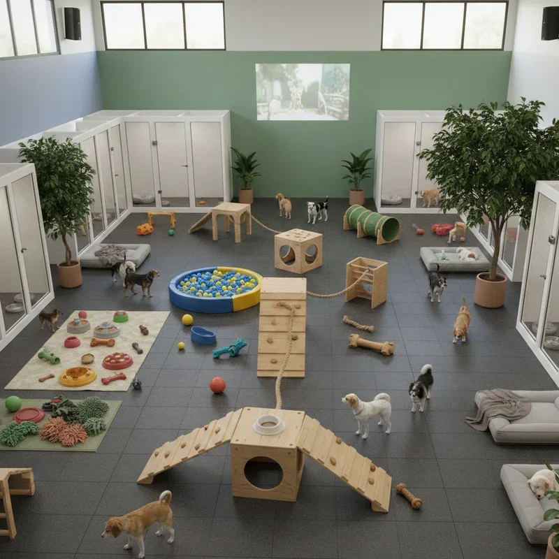 Indoor Dog Boarding Kennel Ideas