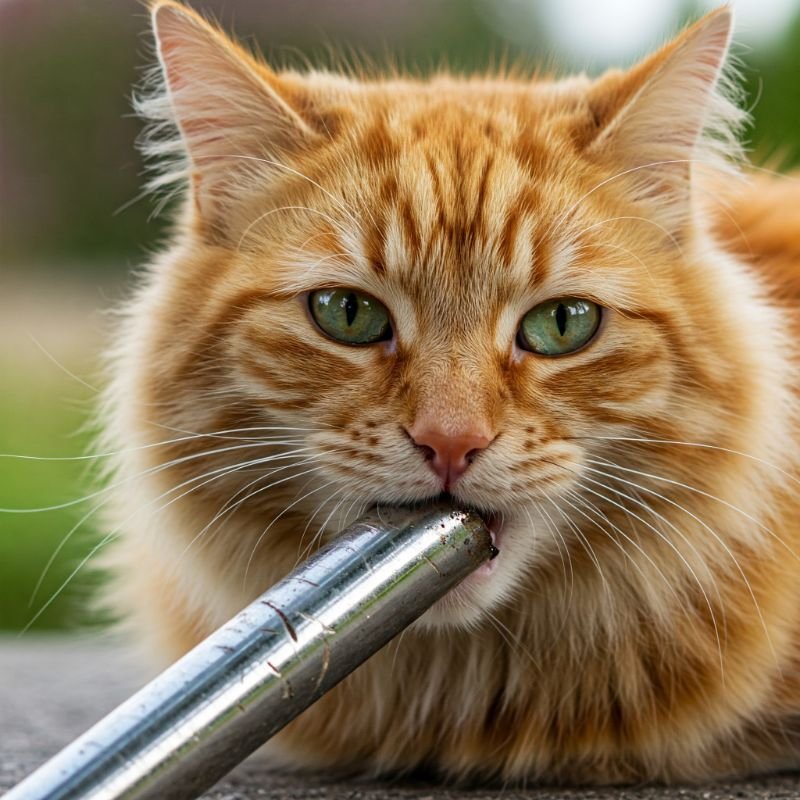 Why Does My Cat Like to Chew on Metal?