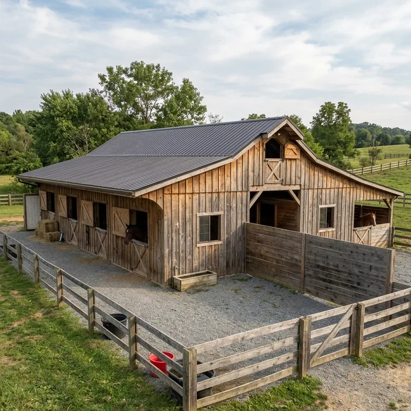 Simple Horse Barn Ideas