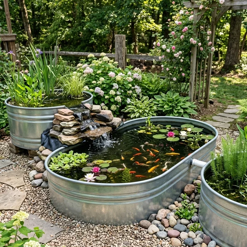 Stock Tank Fish Pond Ideas