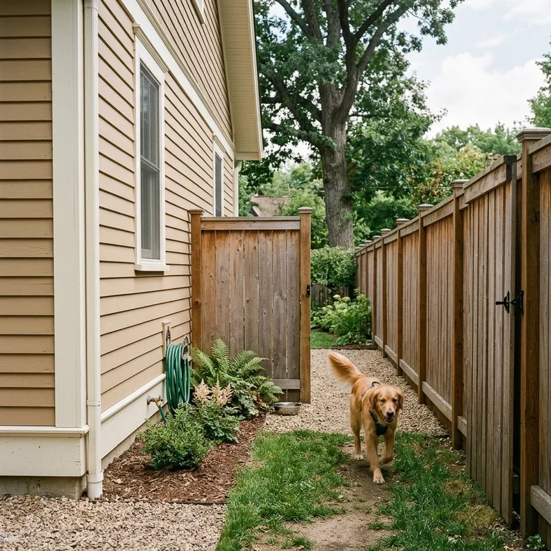 Dog Run Ideas on Side of House
