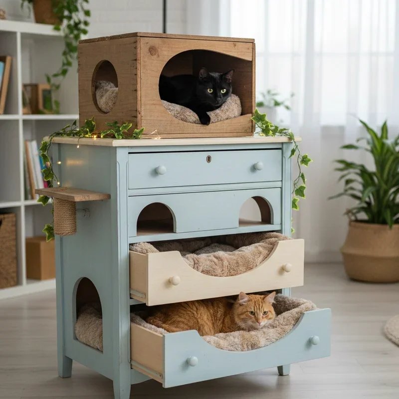 DIY Indoor Cat House Ideas