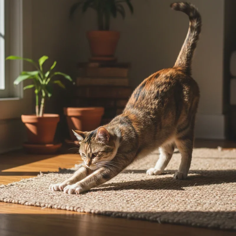 Why Does My Cat Stretch When She Sees Me