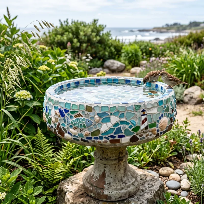 Mosaic Bird Bath Ideas