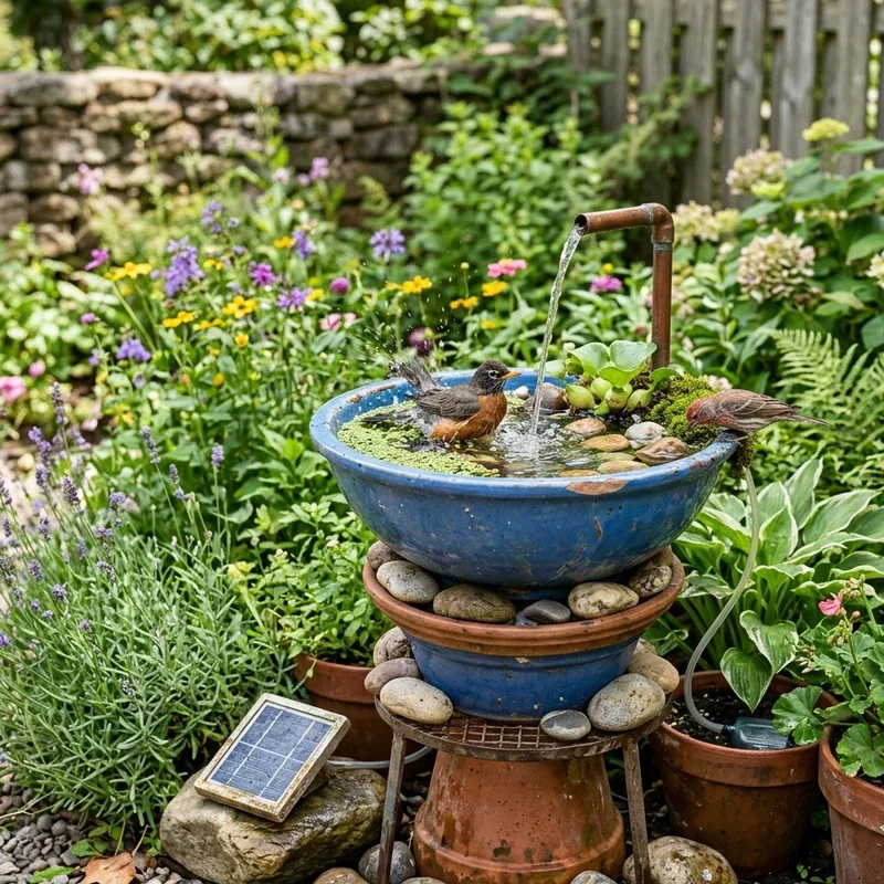 Bird Bath Fountain Ideas
