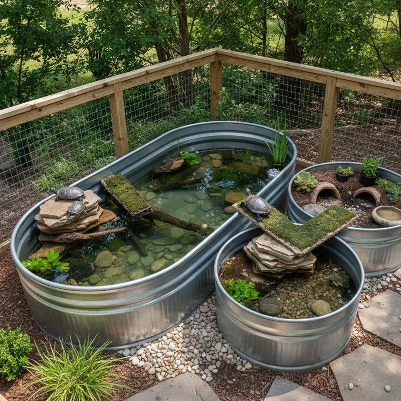 Outdoor Turtle Habitat Ideas