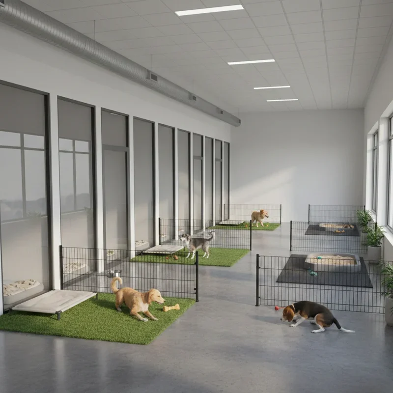 Indoor Dog Boarding Kennel Ideas