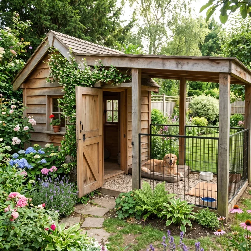 Indoor Outdoor Dog Kennel Ideas
