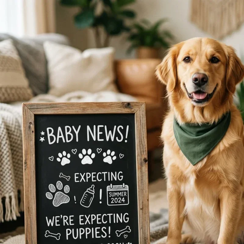 Dog Pregnancy Announcement Ideas