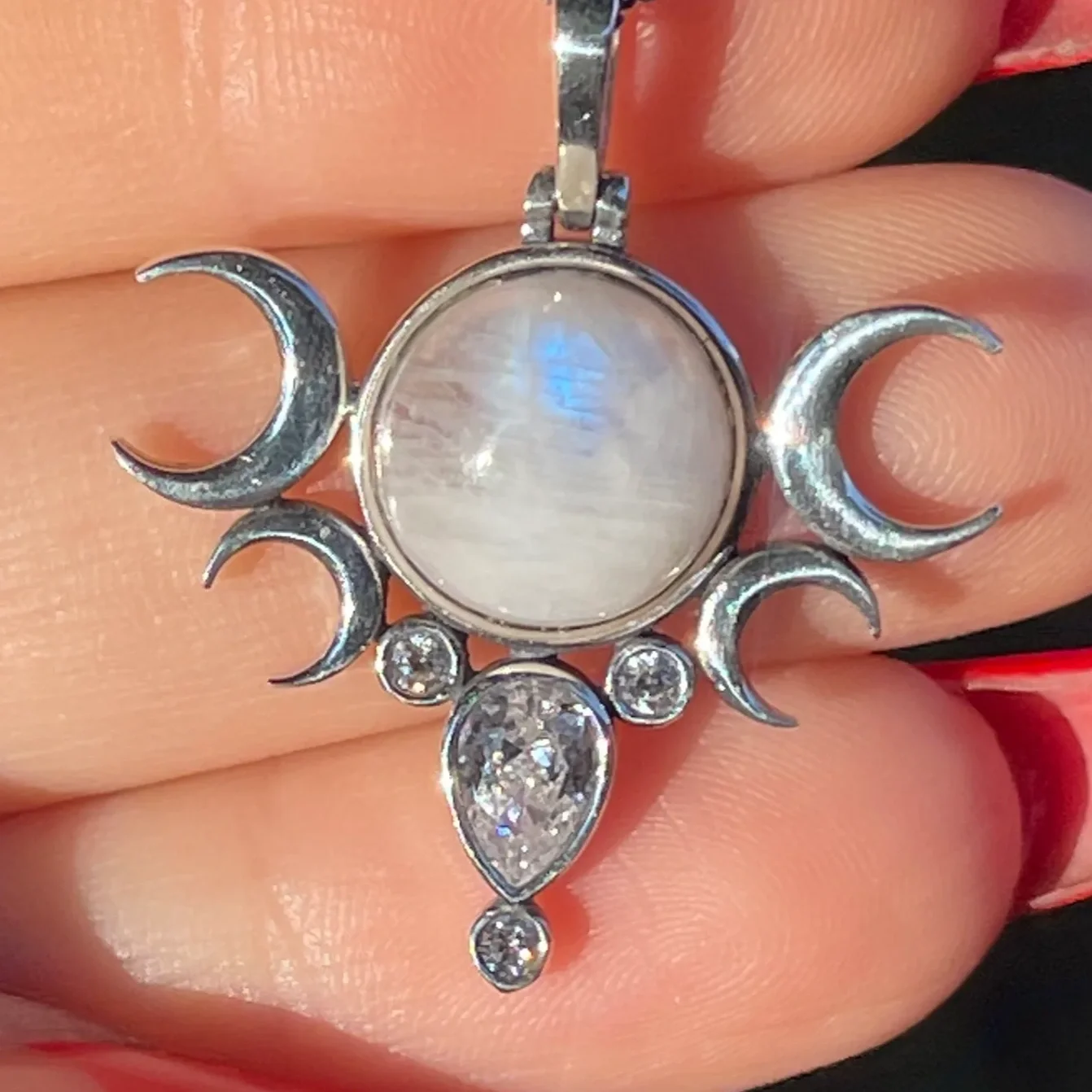 Five Moons Moonstone Necklace
