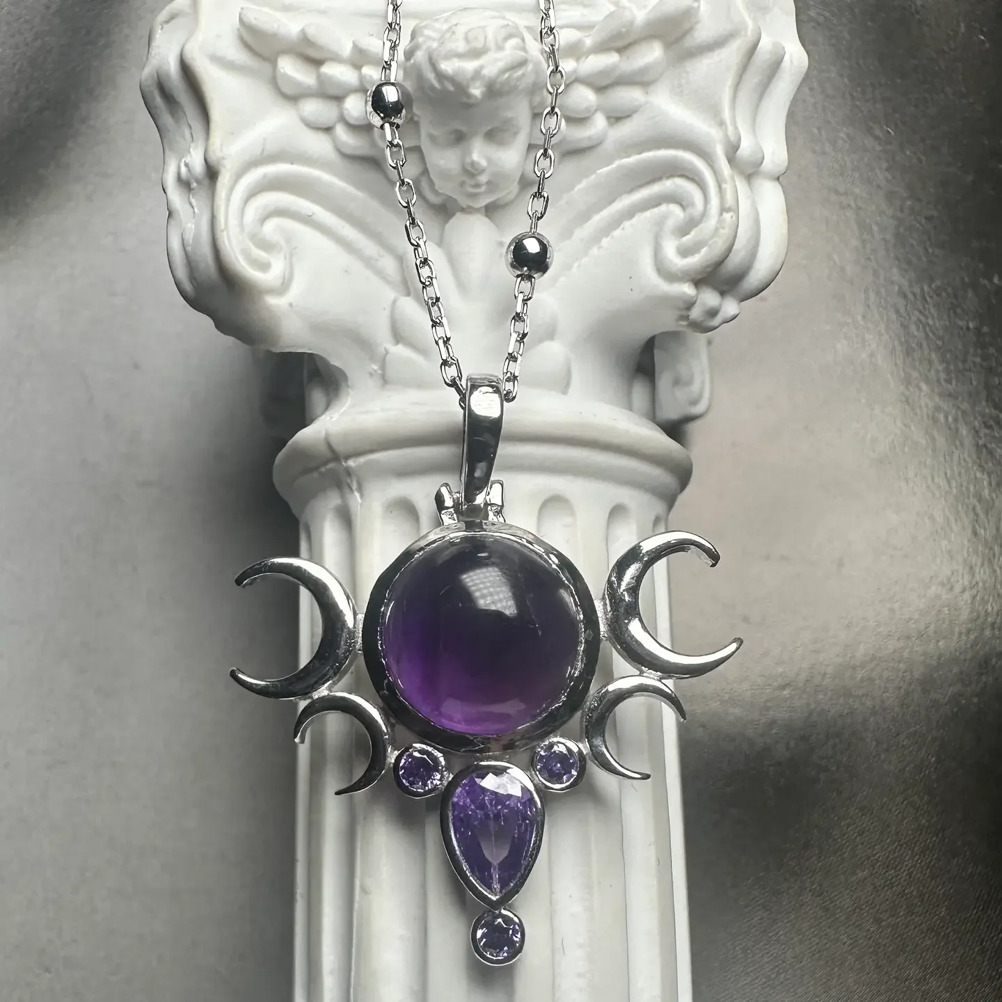 Five Moons Amethyst Necklace