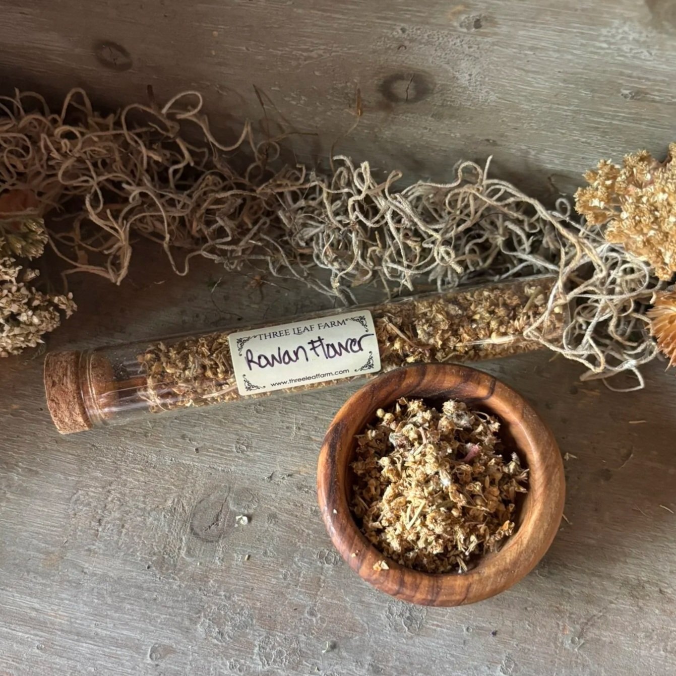 Glass Herb Vial: Rowan Flower