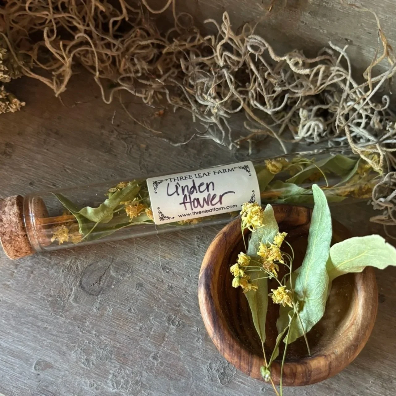 Glass Herb Vial: Linden