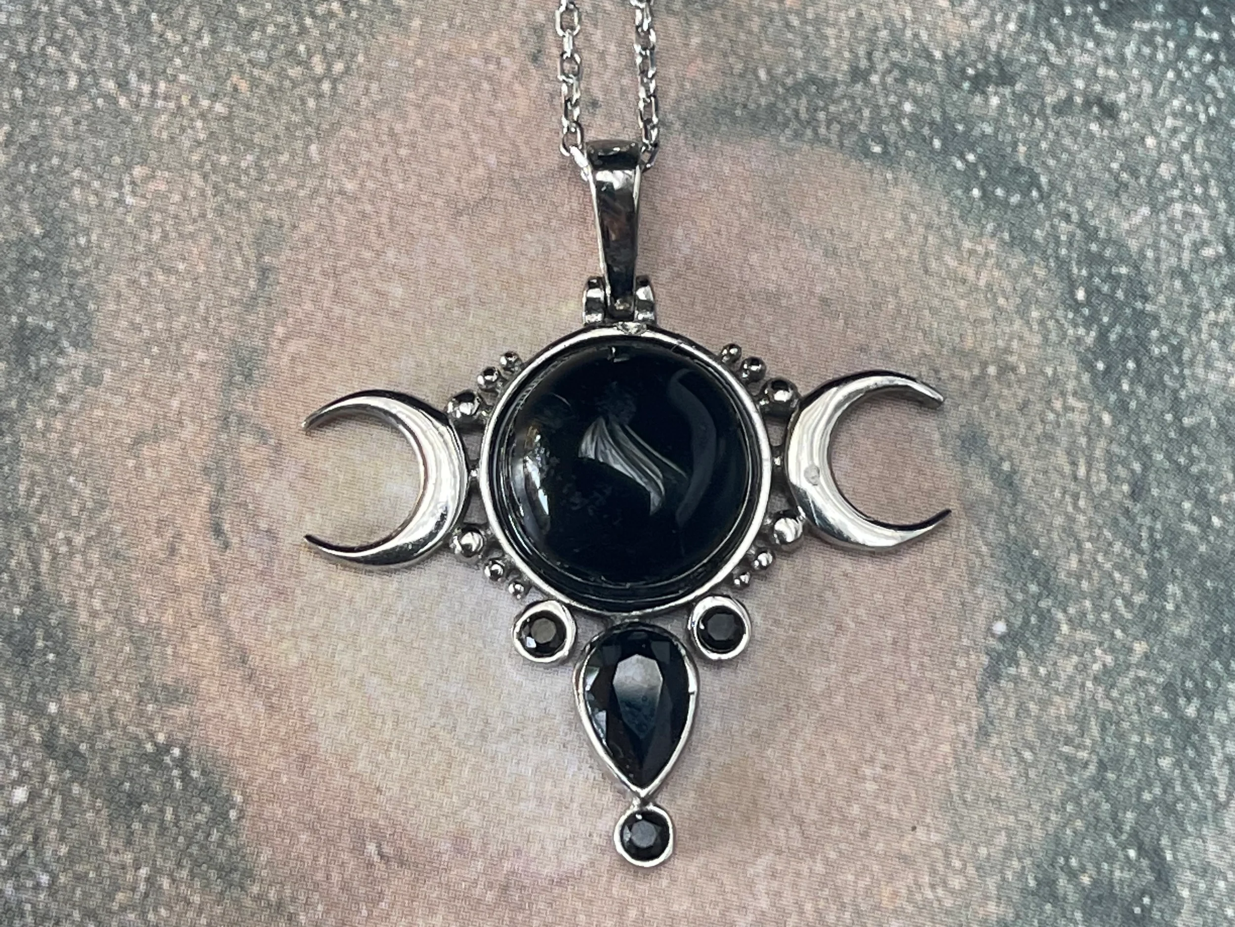 Five Moons Black Onyx Necklace